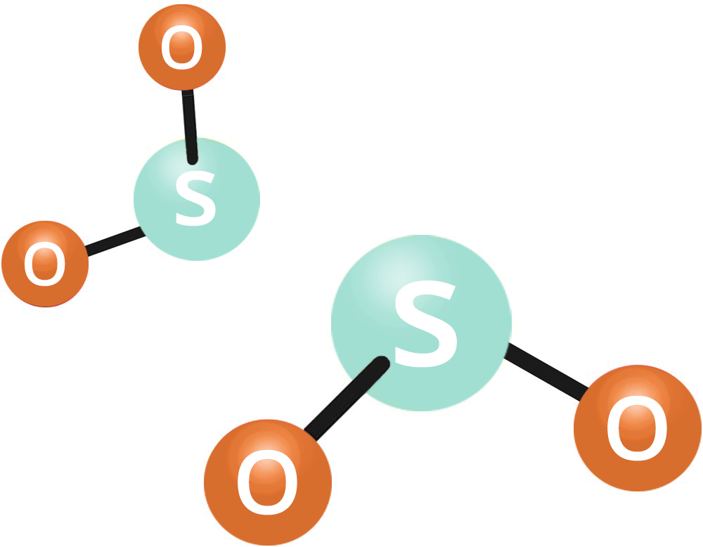 SO2 molecule structure illustration